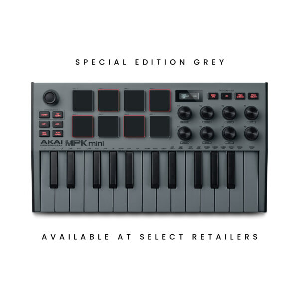Akai Professional MPK Mini mk3 midi 鍵盤 限量灰(附贈免費線上編曲教學)