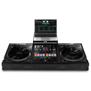 UDG Ultimate Plus 唱盤套裝飛行箱 - 黑 (帶輪和筆電架) U91098BL