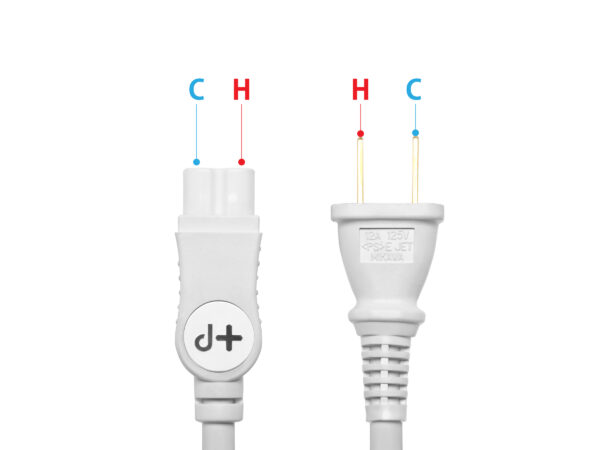 d+C7電源線 (IEC C7 眼鏡/8字型式 音訊&影像&遊戲器材專用)：圖片 2