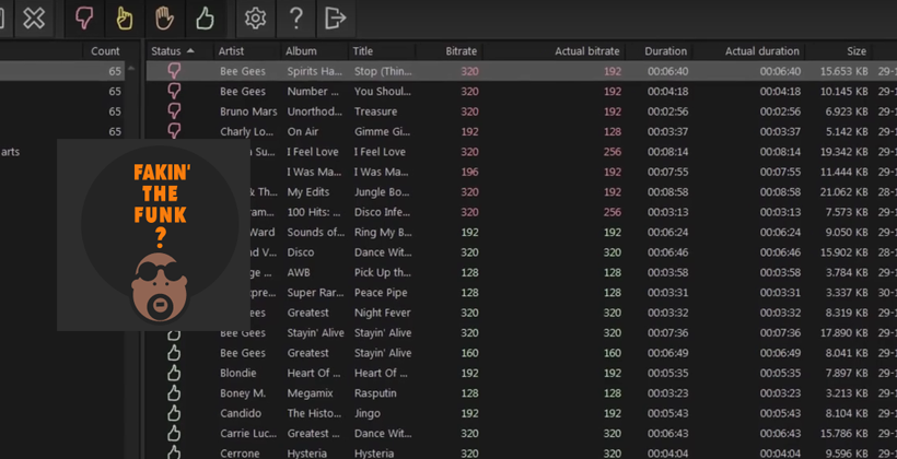 讓Dr. Funk APP來幫你抓出假的高音質音樂檔案。