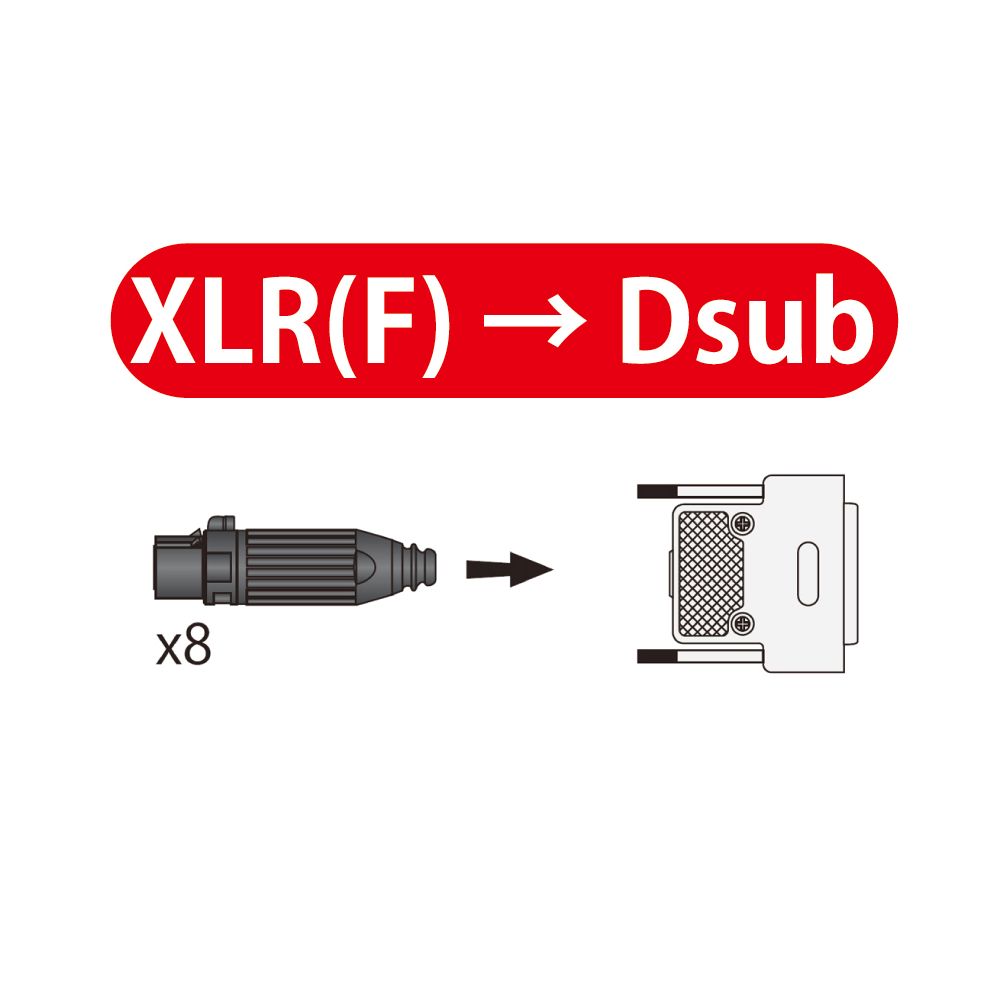 Oyaide Neo PA-08 DXF V2 (XLR 母 - Dsub) 8ch 類比 & AES/EBU 數位多軌導線:圖片 2