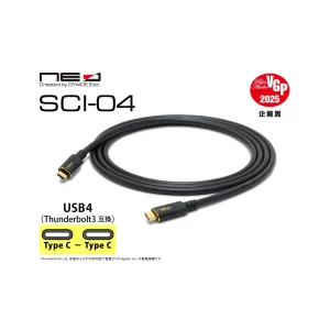 Oyaide Neo SCI-04  USB4 (Type-C to C) / 相容Thunderbolt 3